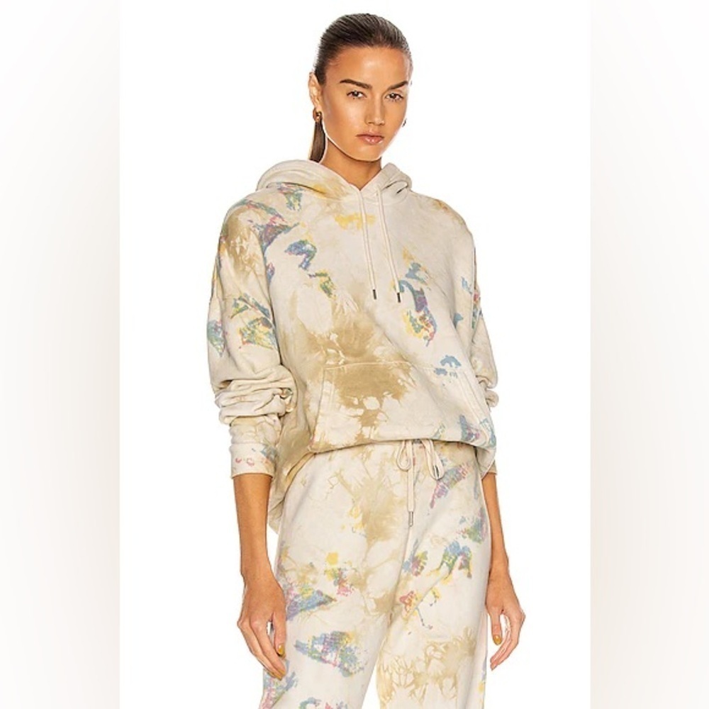 John Elliott Women's Alma Hoodie Sweatshirt Confetti Dye XS NWT